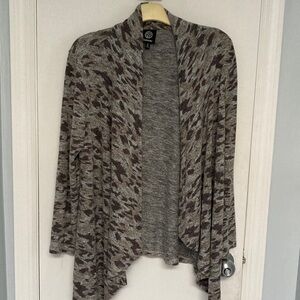 Bobeau Women's Gray Patterned Sweater-medium